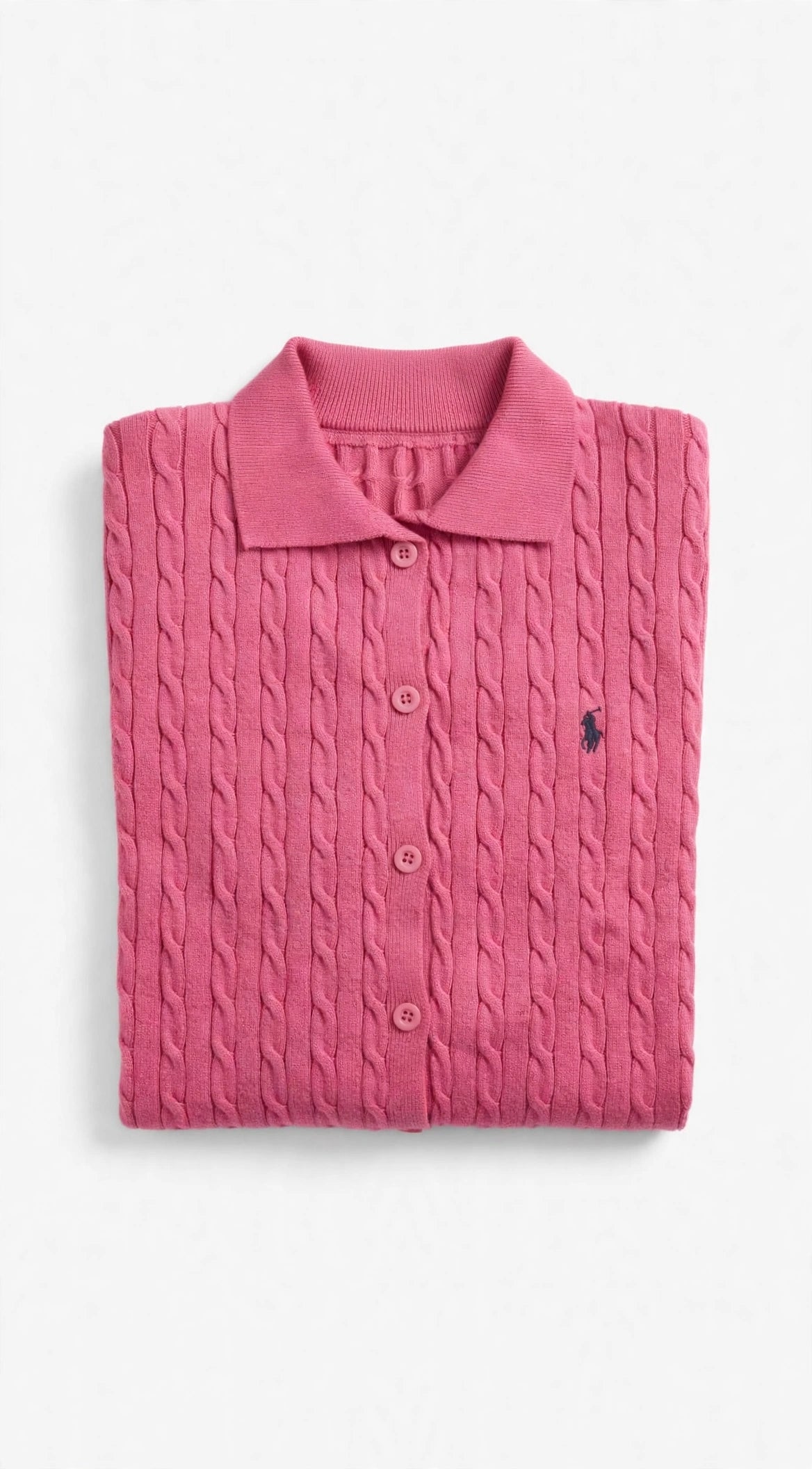 Cardigan polo en coton torsadé | Réf. 3227 – Lady Rare