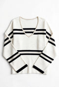 Pull marinière à col V et détails lurex | Réf. 3289