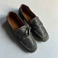 Mocassins Zara en Cuir Vieilli Gris Noirci