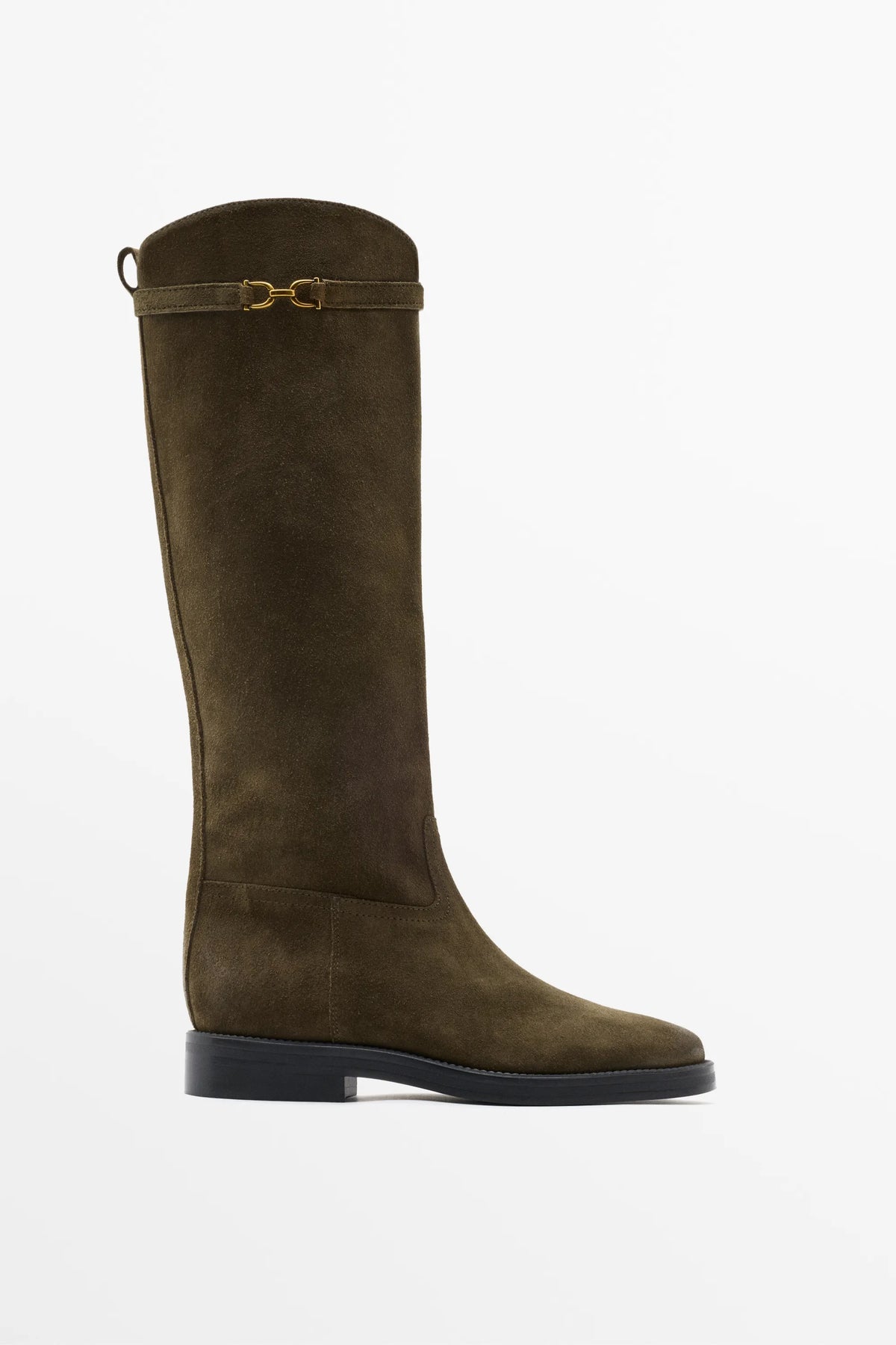 Bottes cavalières en croûte de cuir | Réf. 3219
