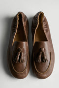 Mocassins en cuir à pompons | Réf. 3256