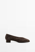 Ballerines à petit talon en croûte de cuir | Réf. 3238