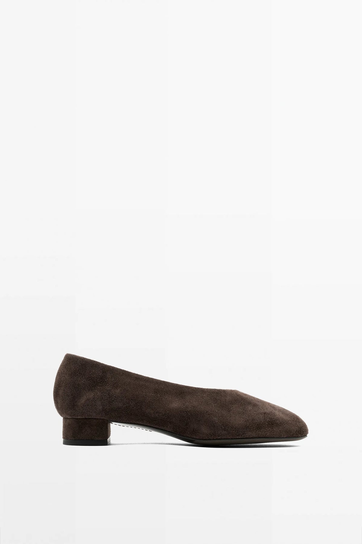 Ballerines à petit talon en croûte de cuir | Réf. 3238