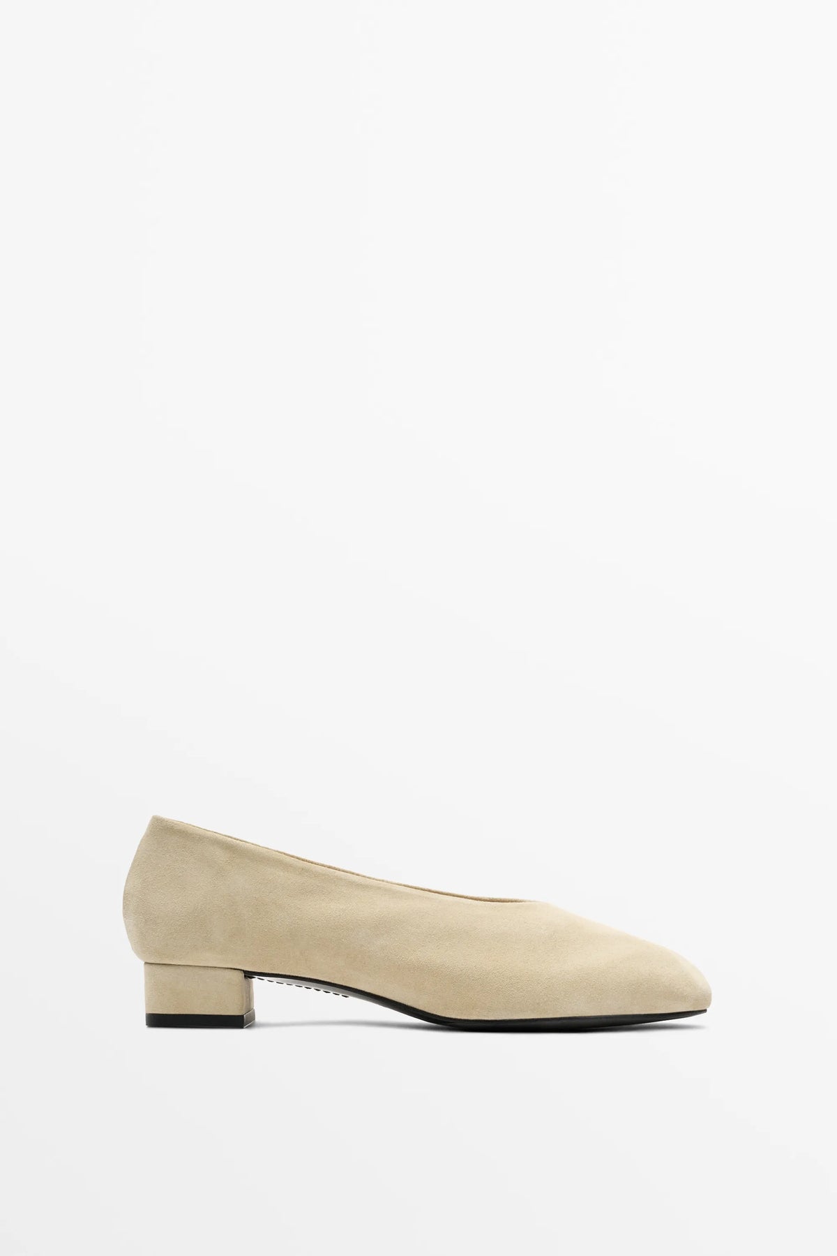 Ballerines à petit talon en croûte de cuir | Réf. 3249