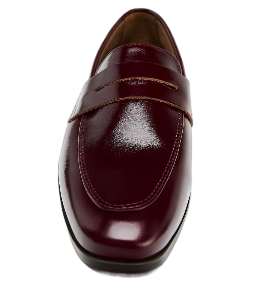 Mocassins en cuir brillant
