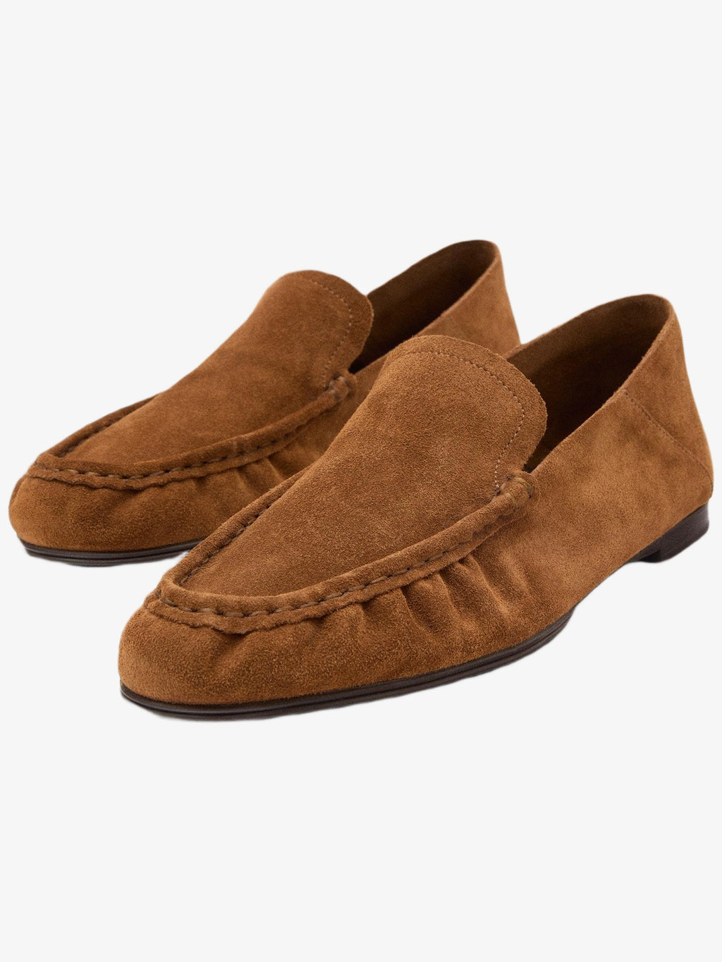 Mocassins froncés en croûte de cuir | Réf. 3091
