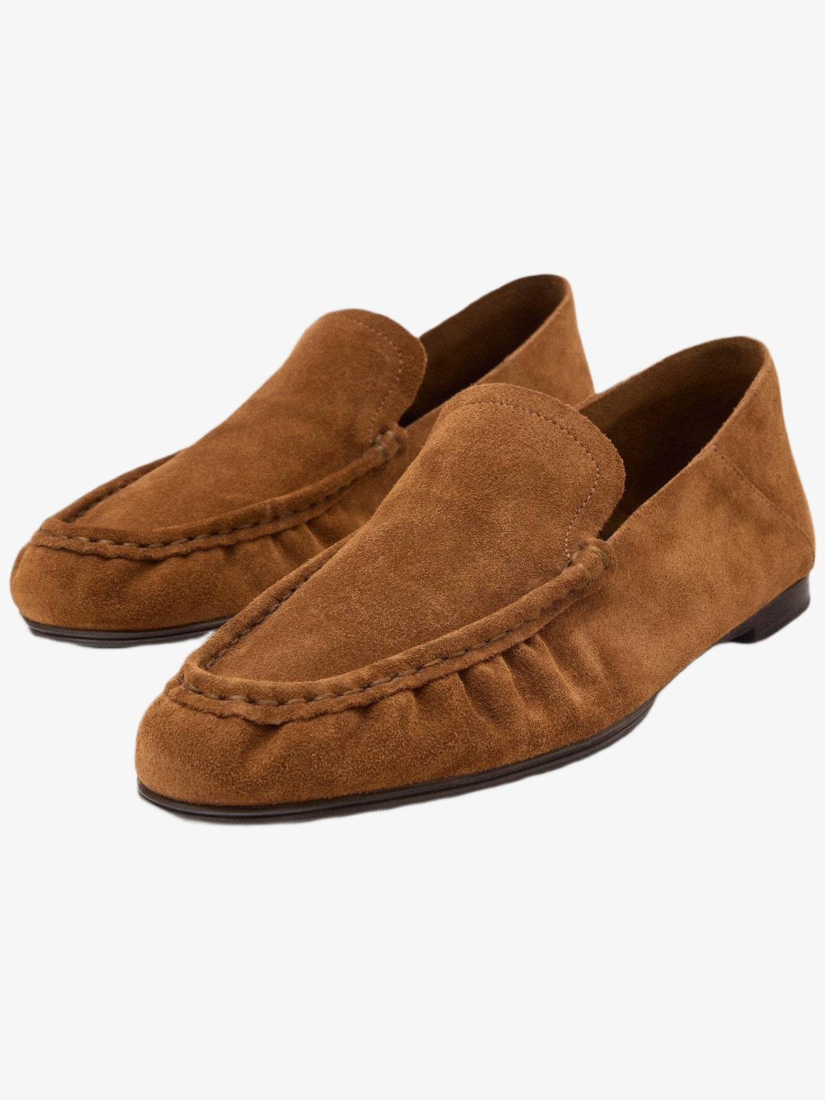 Mocassins froncés en croûte de cuir | Réf. 3091