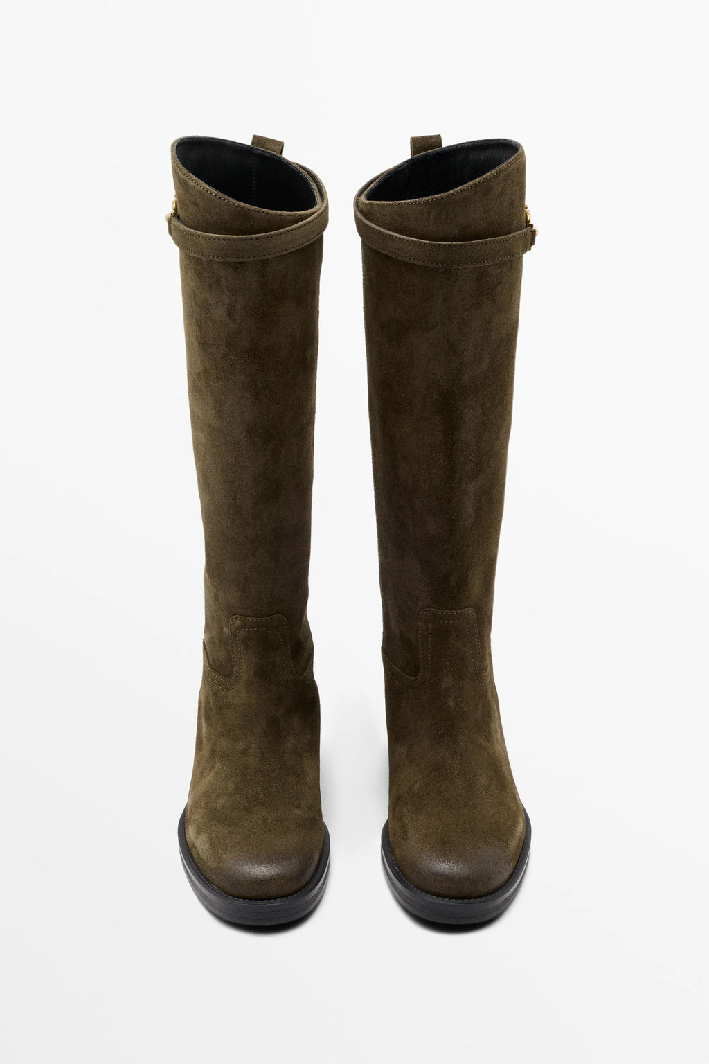 Bottes cavalières en croûte de cuir | Réf. 3219