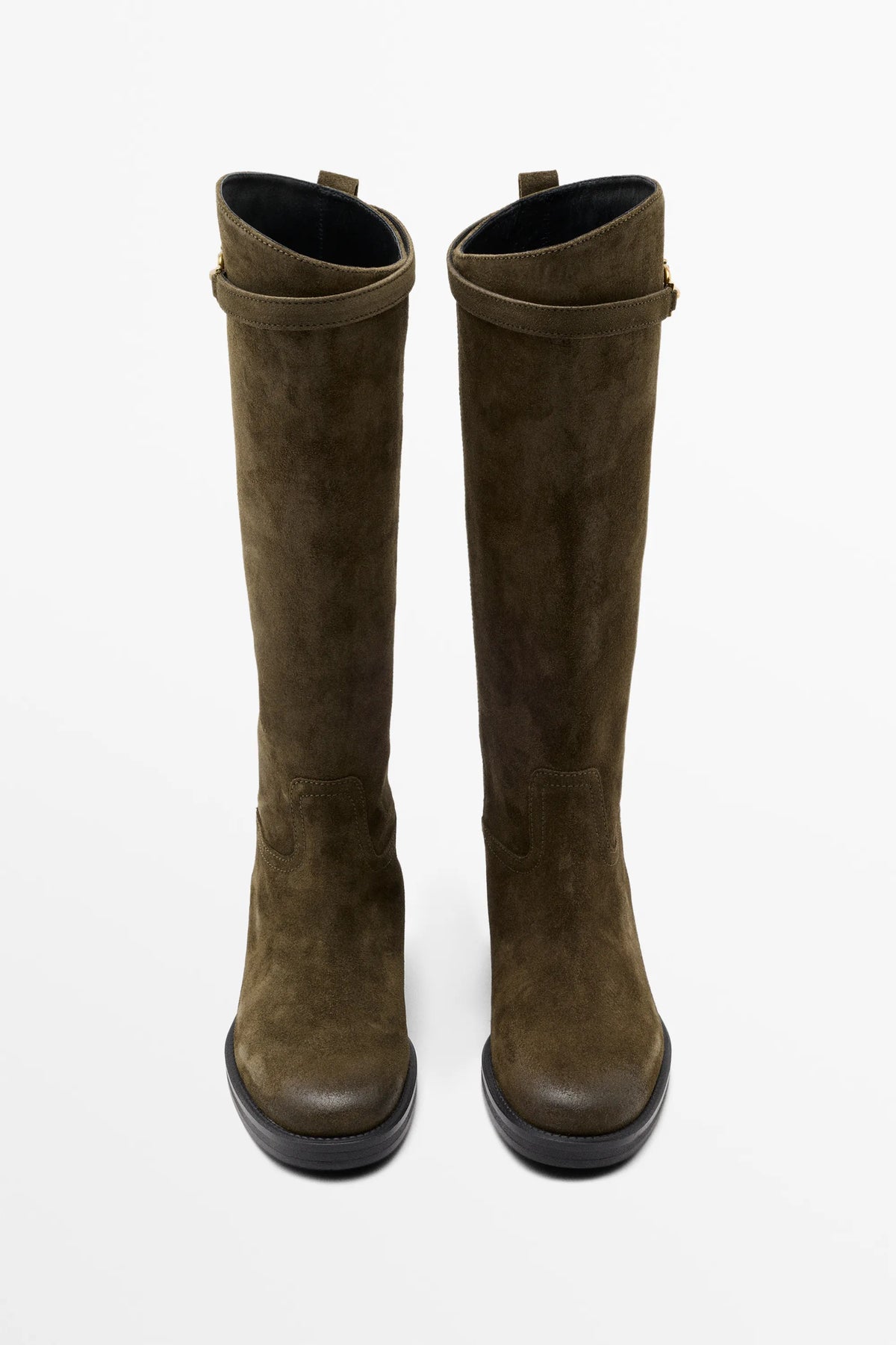 Bottes cavalières en croûte de cuir | Réf. 3219