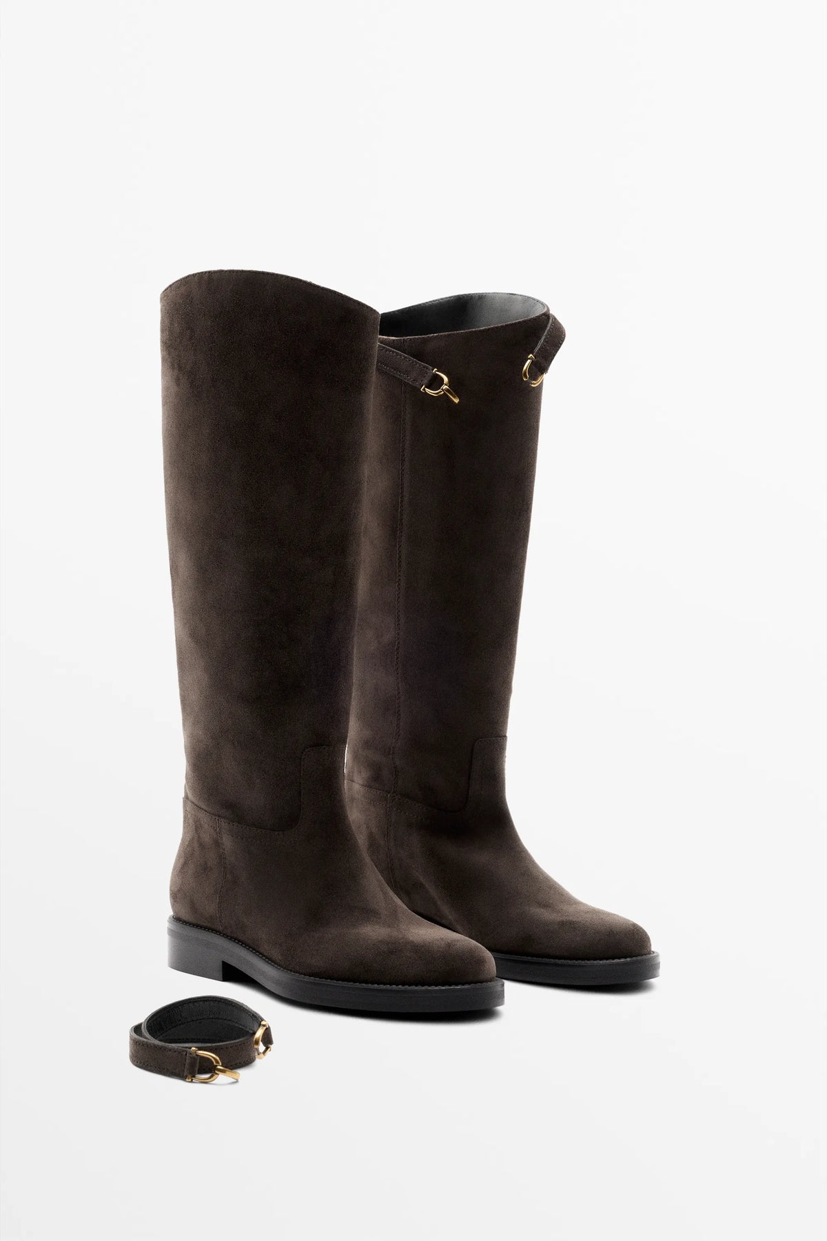 Bottes cavalières en croûte de cuir | Réf. 3107