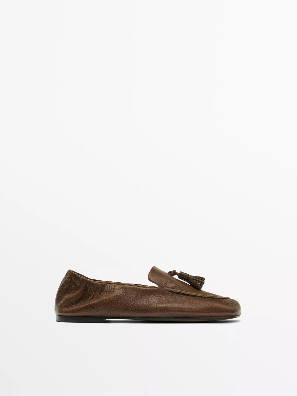 Mocassins en cuir à pompons | Réf. 3256