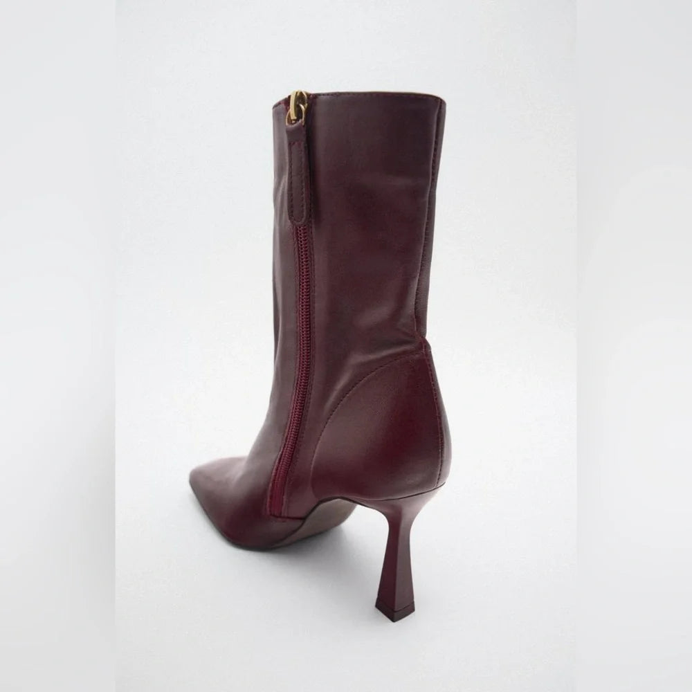 Bottines à talon en cuir | Réf. 3164