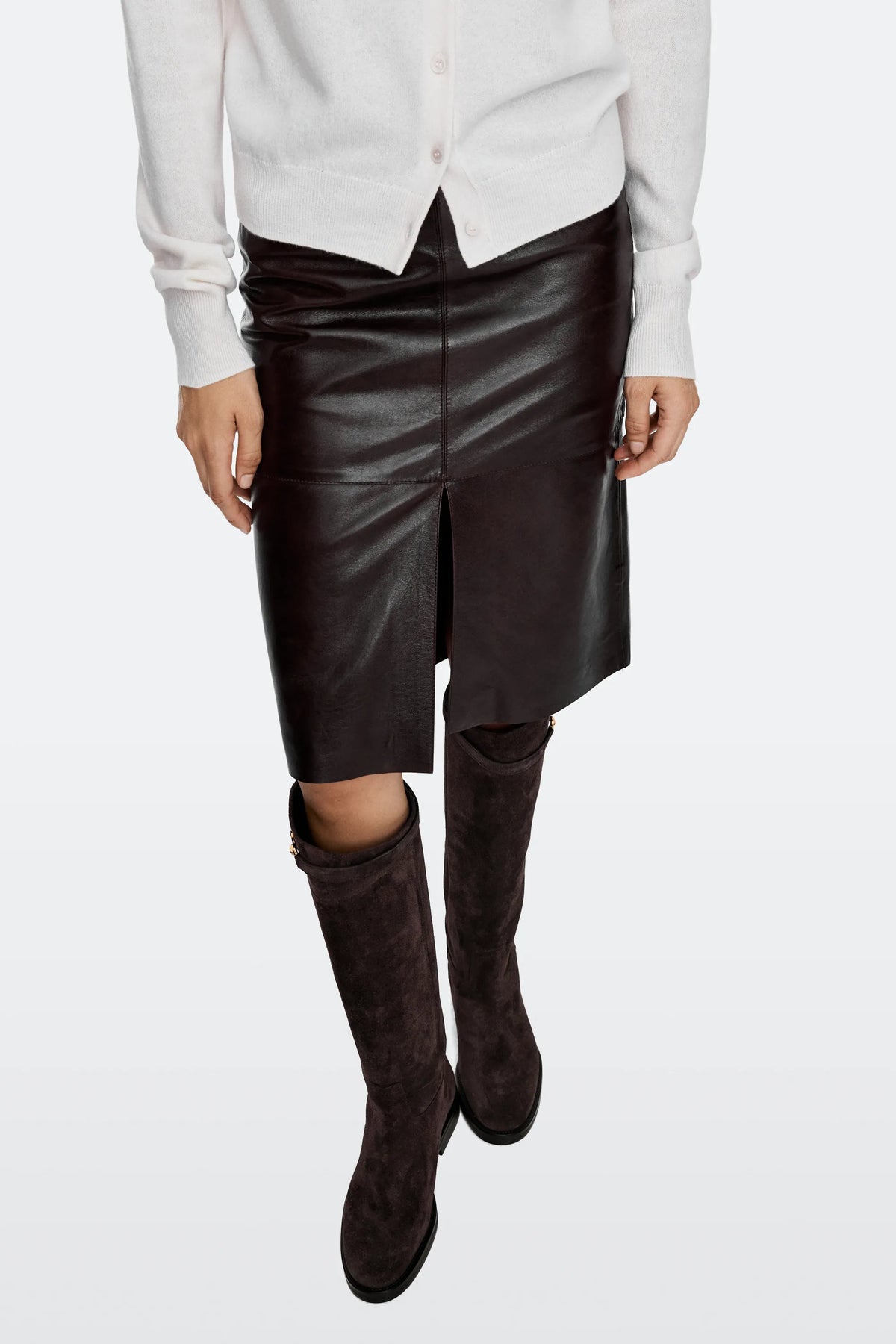 Bottes cavalières en croûte de cuir | Réf. 3107