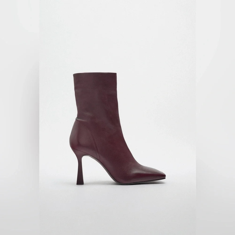 Bottines à talon en cuir | Réf. 3164