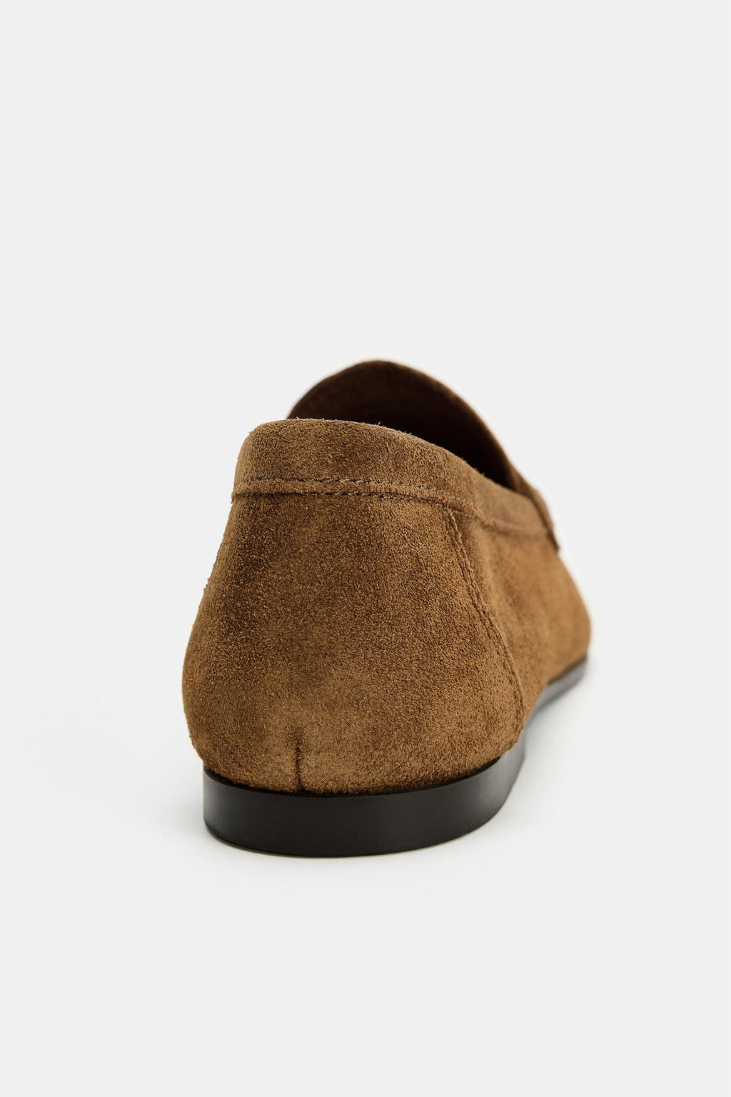 Mocassins plats en croûte de cuir