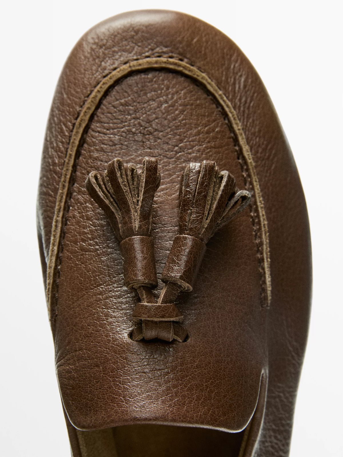 Mocassins en cuir à pompons | Réf. 3256
