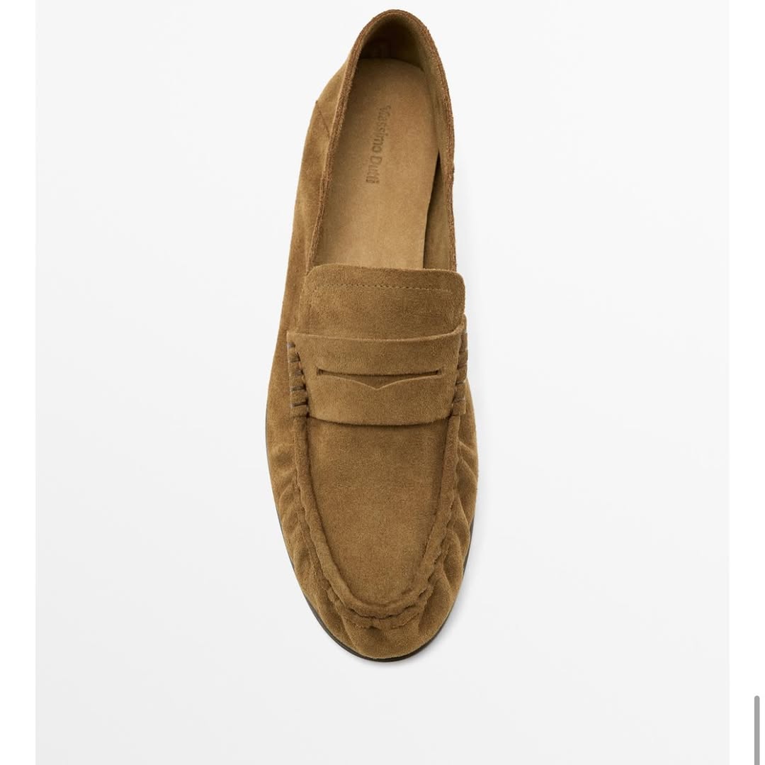 Mocassins en croûte de cuir plissée
