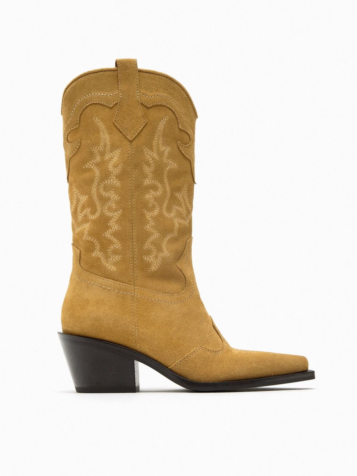 Bottes santiags en croûte de cuir