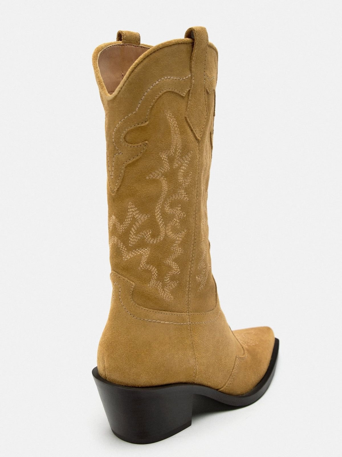 Bottes santiags en croûte de cuir
